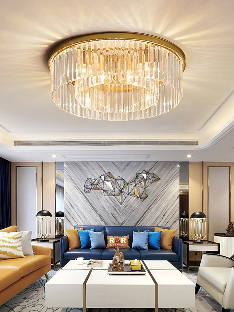 Modern crystal chandeliers, suitable for hanging fixtures in dining rooms and living rooms, indoor lighting fixtures