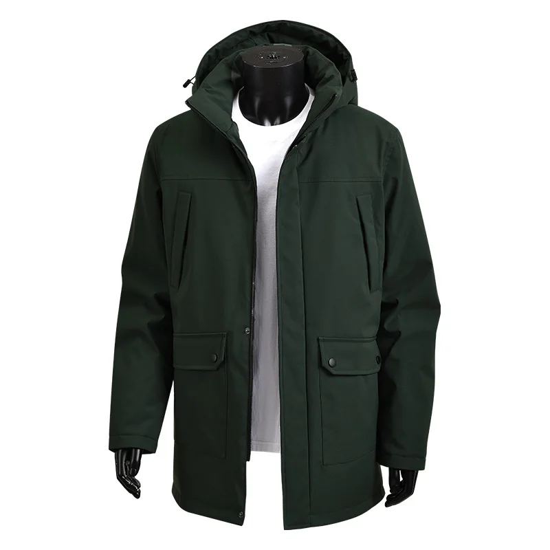 Chaqueta con capucha para hombre, traje de Montañismo al aire libre acolchado de algodón, informal, versátil, a la moda, grueso, cálido, para otoño e invierno