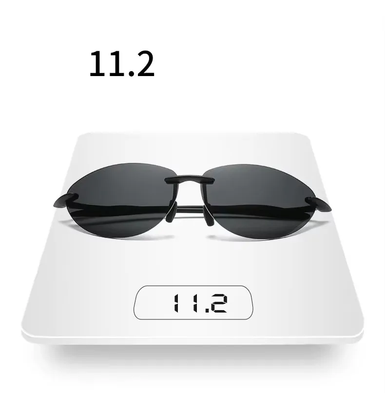 Ultralight Matrix Style Polarized Sunglasses Frameless Driver Driving Sun Glasses Outdoor Fishing Hiking Running Sports