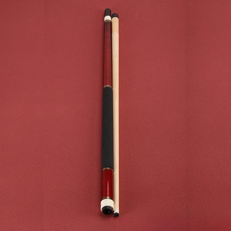Pool Billiard Accessory Wine Red Leather Wrapped Maple Cue Part 12.5mm Big Tip Component for Chinese 8 Ball & American 9 Ball