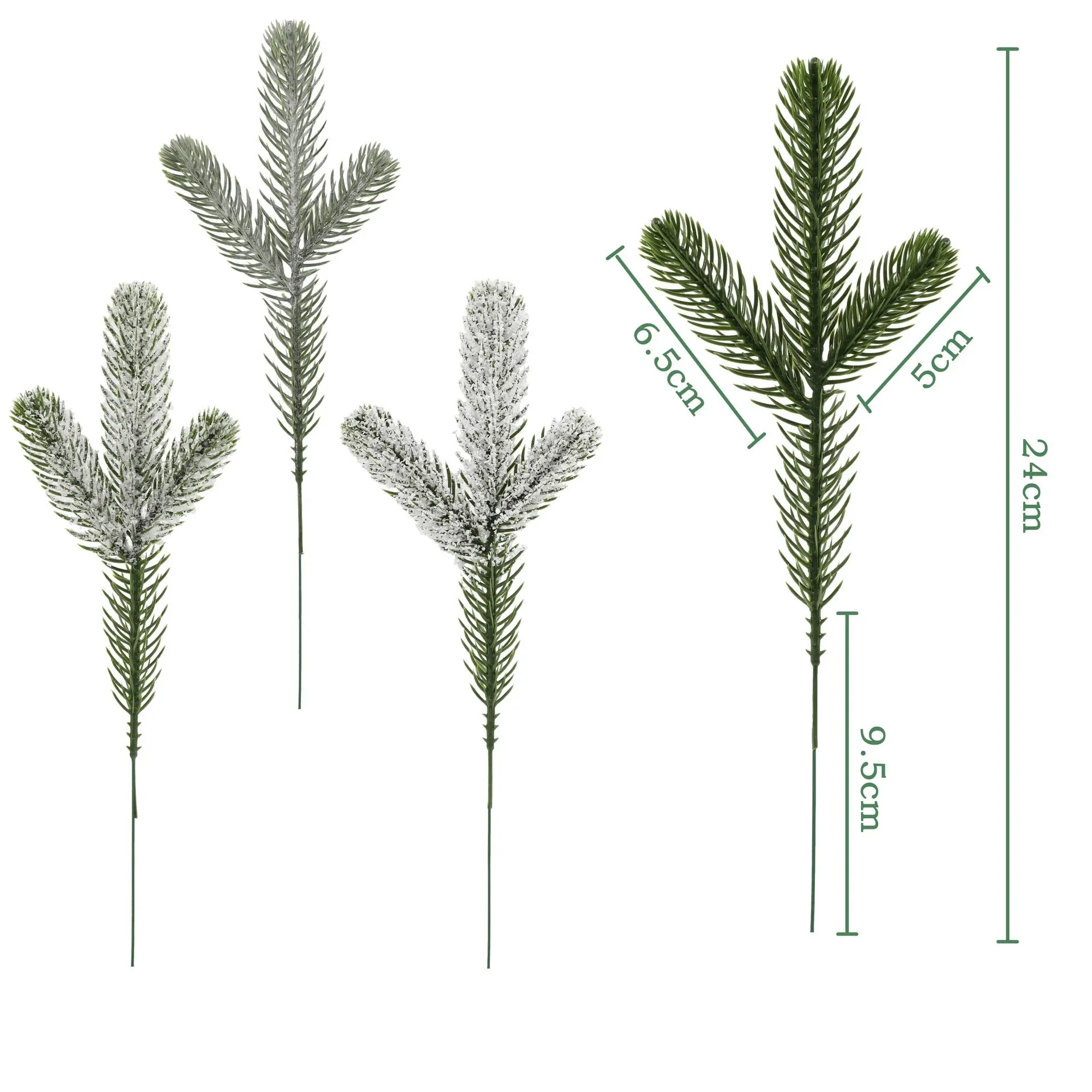 5 szt. Świąteczne igły do sztuczna sosna gałęzie sosna śnieżna sztuczne rośliny do choinka ozdoby wieniec do domu bożonarodzeniowe prezenty na nowy