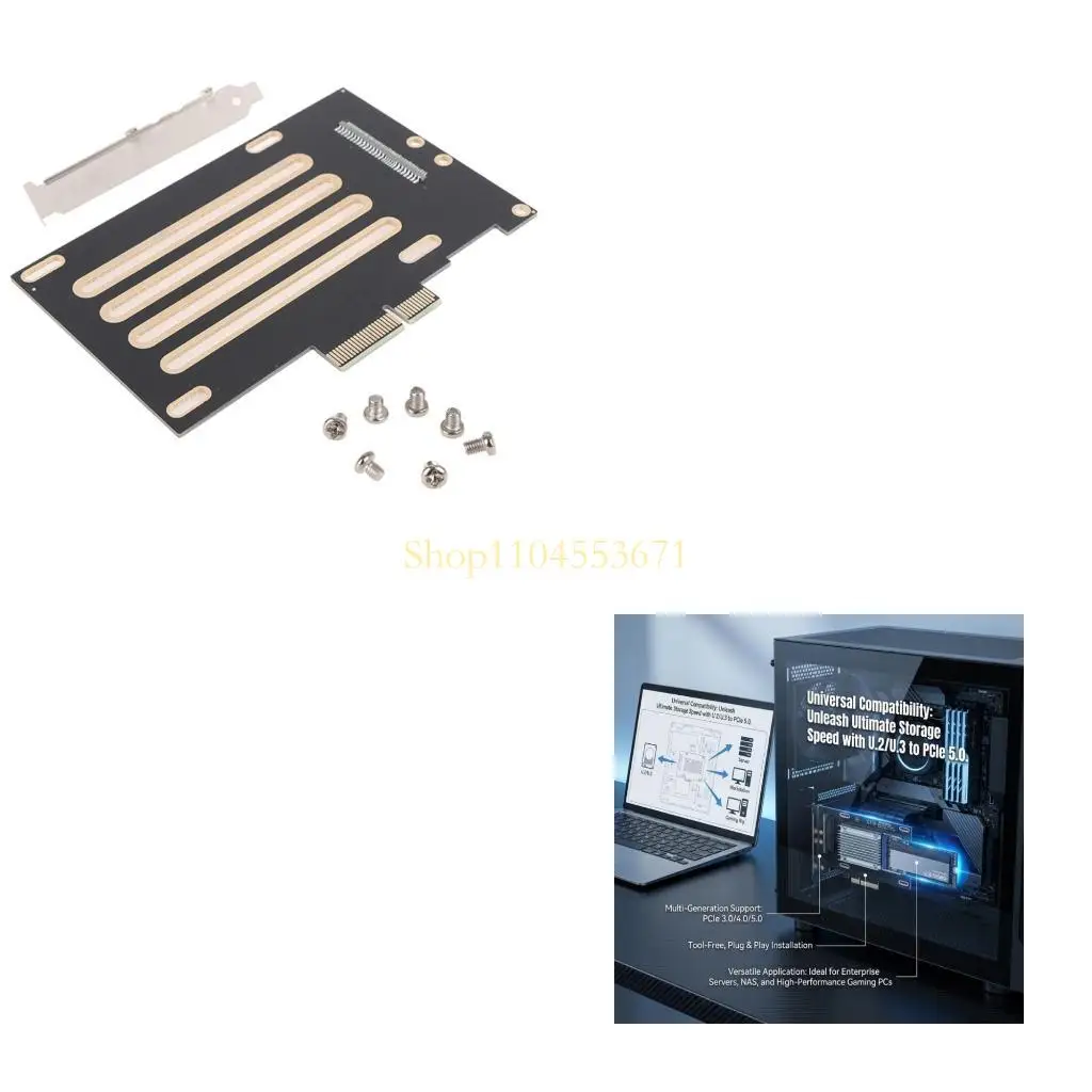Best Seller Fast Speed U.2 to PCIe Adapter U.2 (SFF-8639) Fast Speed Bandwidth Intelligent