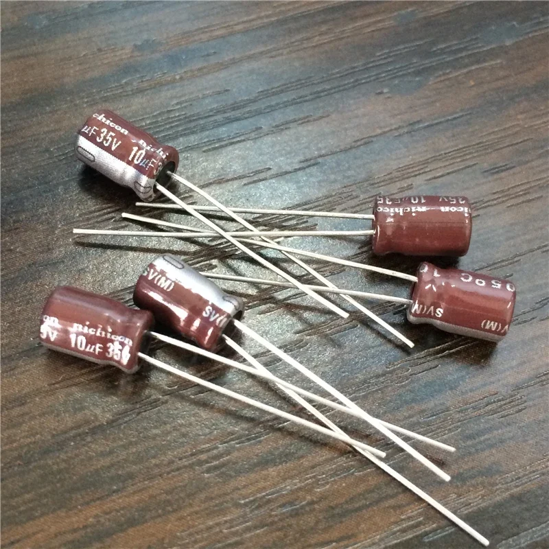 50pcs 10uF 35V NICHICON SV Series 5x7mm Long Life 35V10uF Aluminum Electrolytic Capacitor