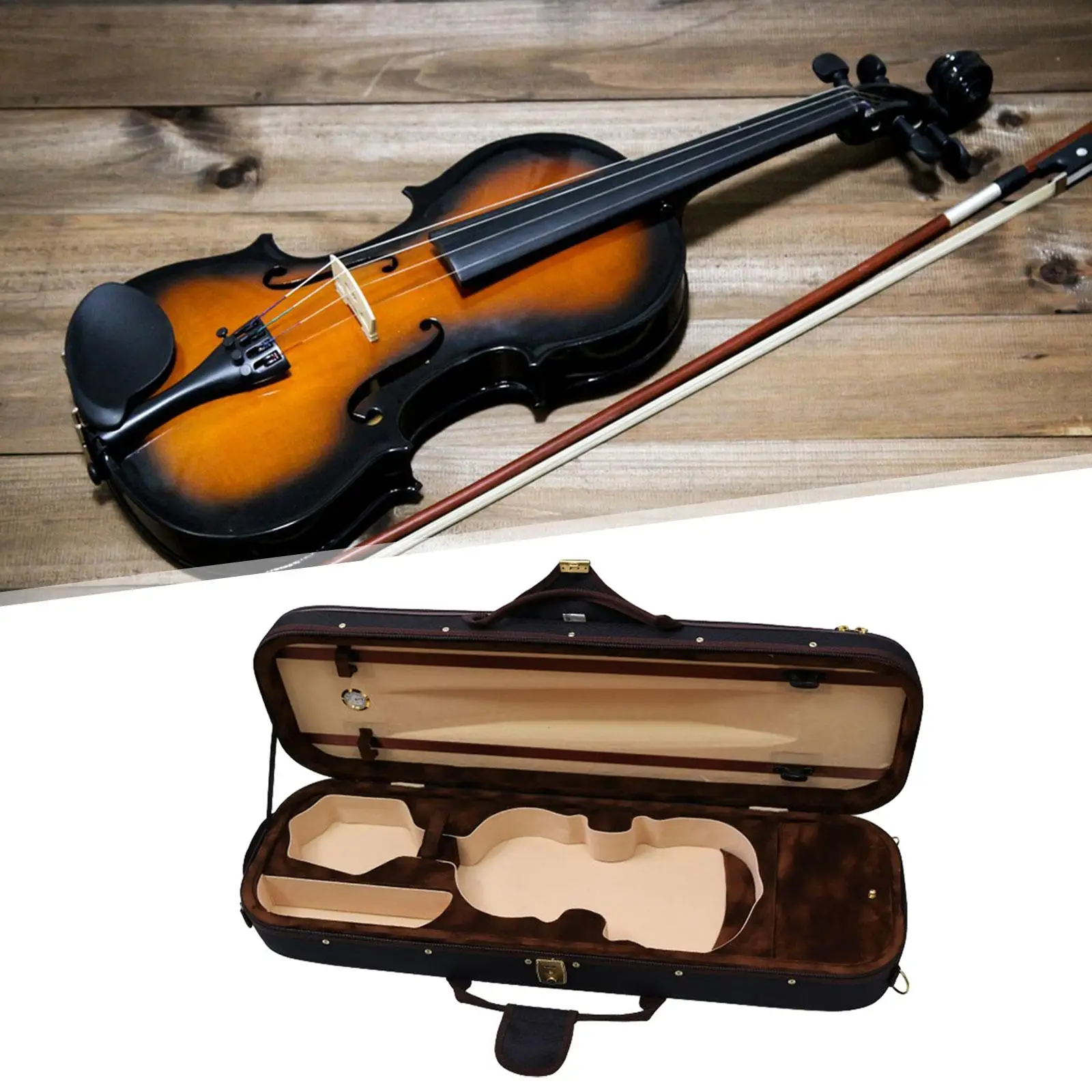 

Violin Case Shock Absorption Professional Sturdy Lightweight Oxford Cloth Violin Travel Case Violin Hard Case for Travel Outdoor