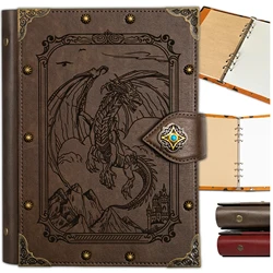 DND Embossed Leather Dragon Notebook for Players DND A5 Travel Journal Dungeons and Dungeons D&D Gifts