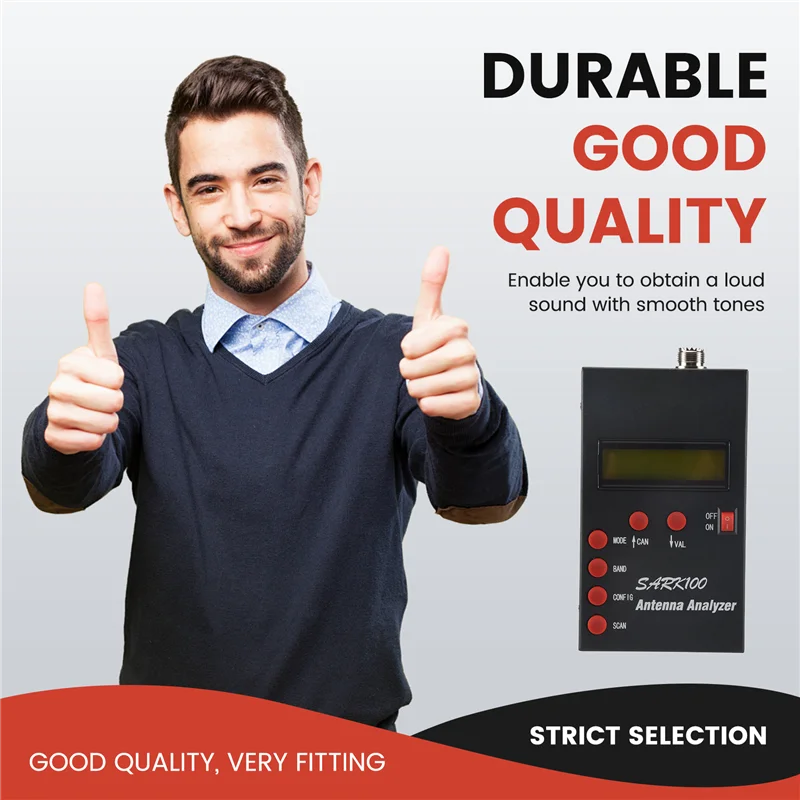 PORK-SARK100 محلل هوائي متر 1-60 ميجا هرتز محلل هوائي SWR على الموجات القصيرة مع نطاق قياس قابل للاستخدام من 1.0 إلى 9.99 SWR