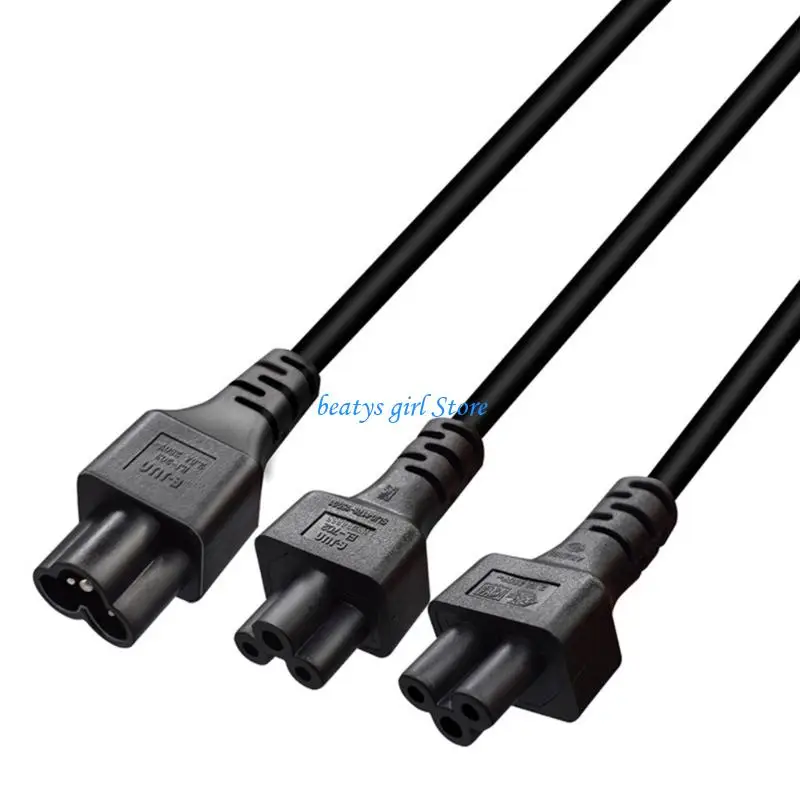 C7AB 0.3Meter Computer Power Splitter Cable IEC320 Male To 2XC5 Female For Efficient