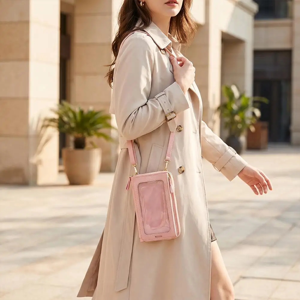 Women Bags Soft Leather Wallets Touch Screen Cell Phone Purse Crossbody Shoulder Strap Handbag for Female Cheap Women's Bags view 5