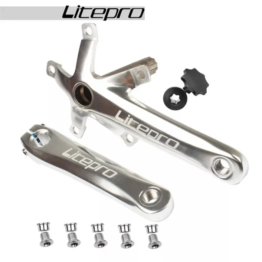 Liteproelite MTB Mountain Bike Hollow Tech Crankset Aluminum Alloy 130bcd Sprocket Crankset Without Bottom Bracket