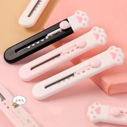 2023 Kawaii Cat Paw coltello di cancelleria rosa Mini Utility knife Pocket pieghevole Cutter Letter Pen busta Opener Express Box knife