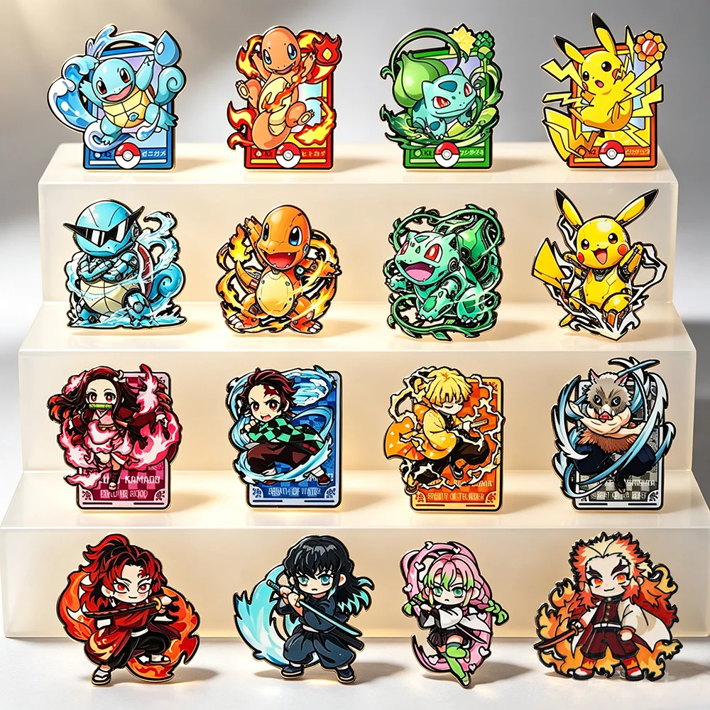 8Pcs Pin Enamel Anime Pokemon - Lapel Pin Enamel ulasan dan harga