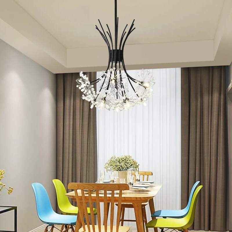 

SANDYHA Elegant LED Crystal Pendant Light Chandelier for Bedroom Living Room Dining Table Lobby Stylish Home Decor