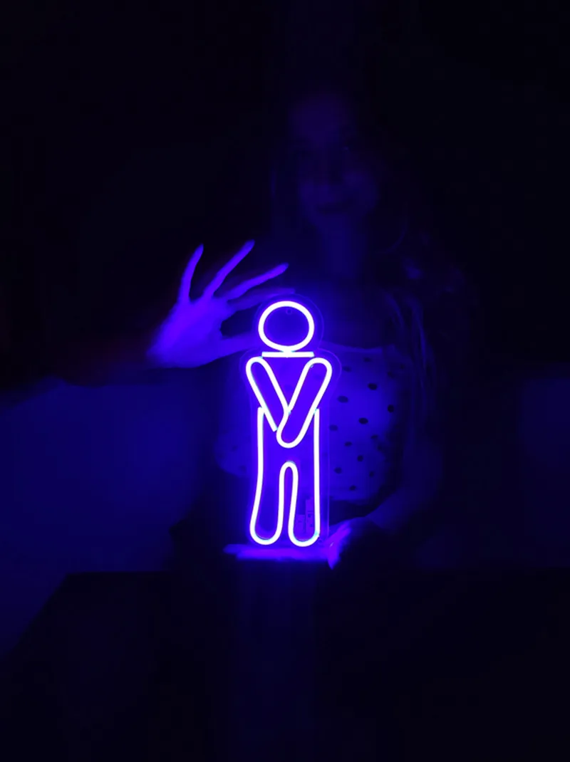 Imagem -05 - Custom Toilets Neon Signs For Wall Decor Luzes Led para Quarto Sinais de Negócios Adequado para Banheiro Decoração Banheiro