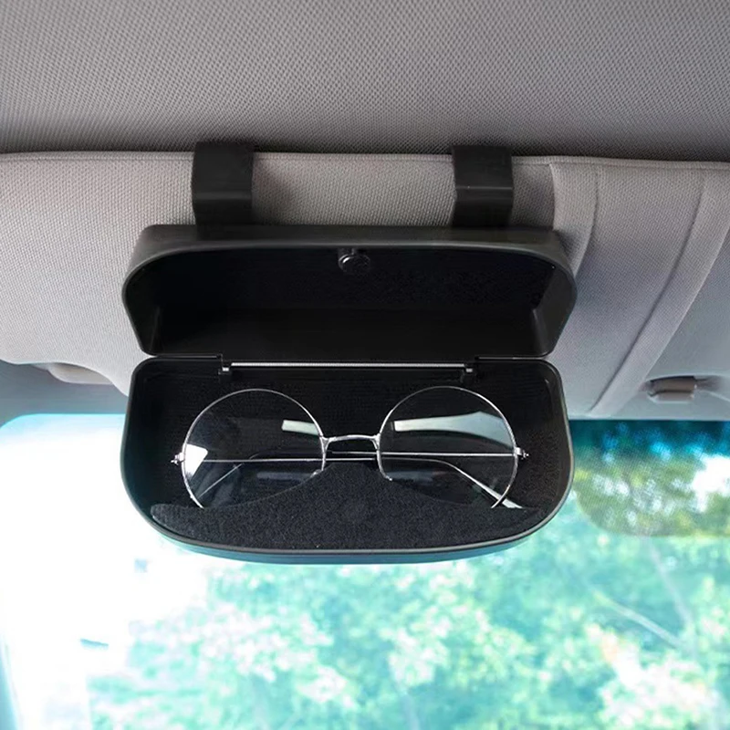 Universal Car Glasses Case Sunglasses Case Car Interior Accessories Sun Visor Storage Non-destructive Installation