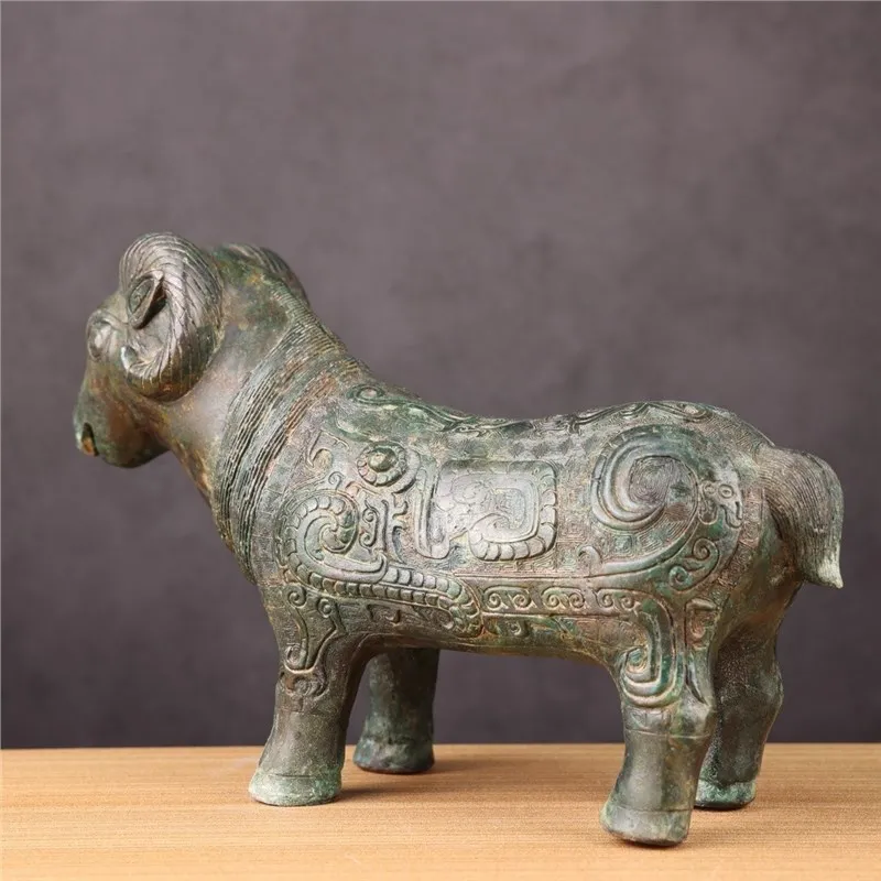 Temple Sacrificial Ritual Utensils Set Bronze Sheep Deng Dou Fu Xun Xing Bian Wax Table Wo Suan Confucius Film Props