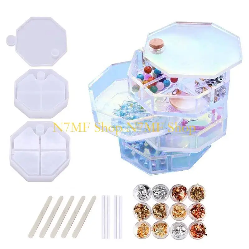 

N7MF Storage Box Epoxy Mold DIY Resin Casting DIY Silicone Mold
