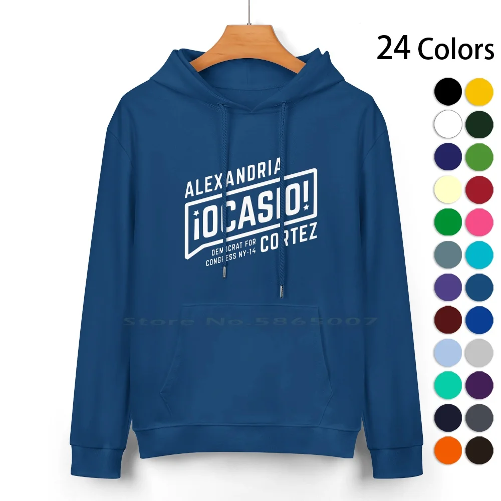 Untitled Pure Cotton Hoodie Sweater 24 Colors Alexandria Aoc Socialism Democrat Congress 100% Cotton Hooded Sweatshirt For