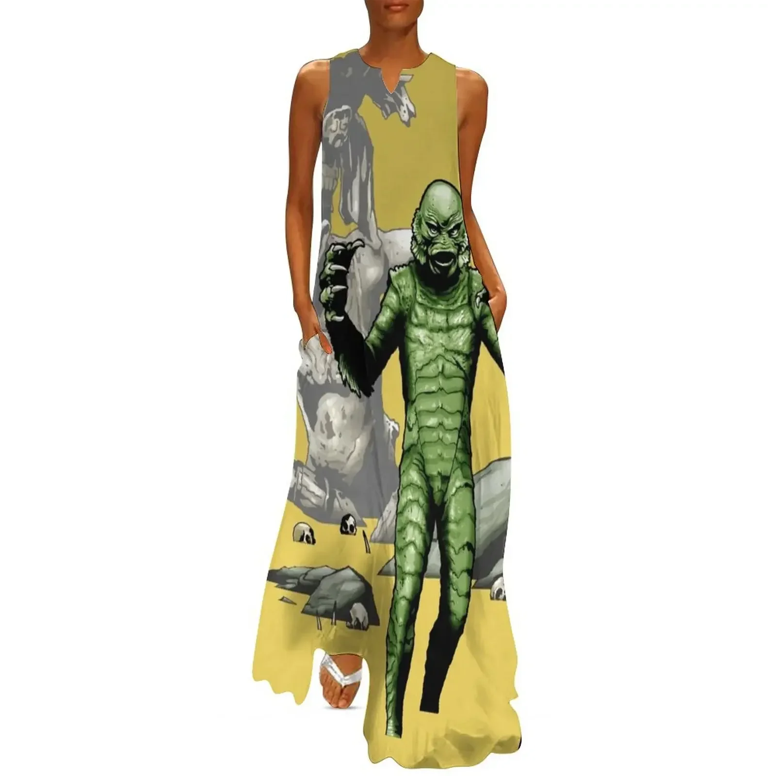 

From the depths Long Dress loose summer dress summer dress woman 2025 long sleeve dresses summer outfits for women 2025
