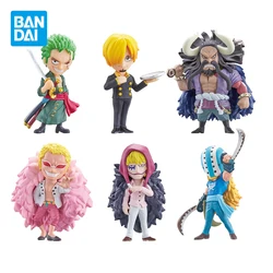 Bandai Original One Piece Anime Figure Gashapon Doflamingo Sanji Action Figure Toys for Kids Gift Collectible Model Ornaments