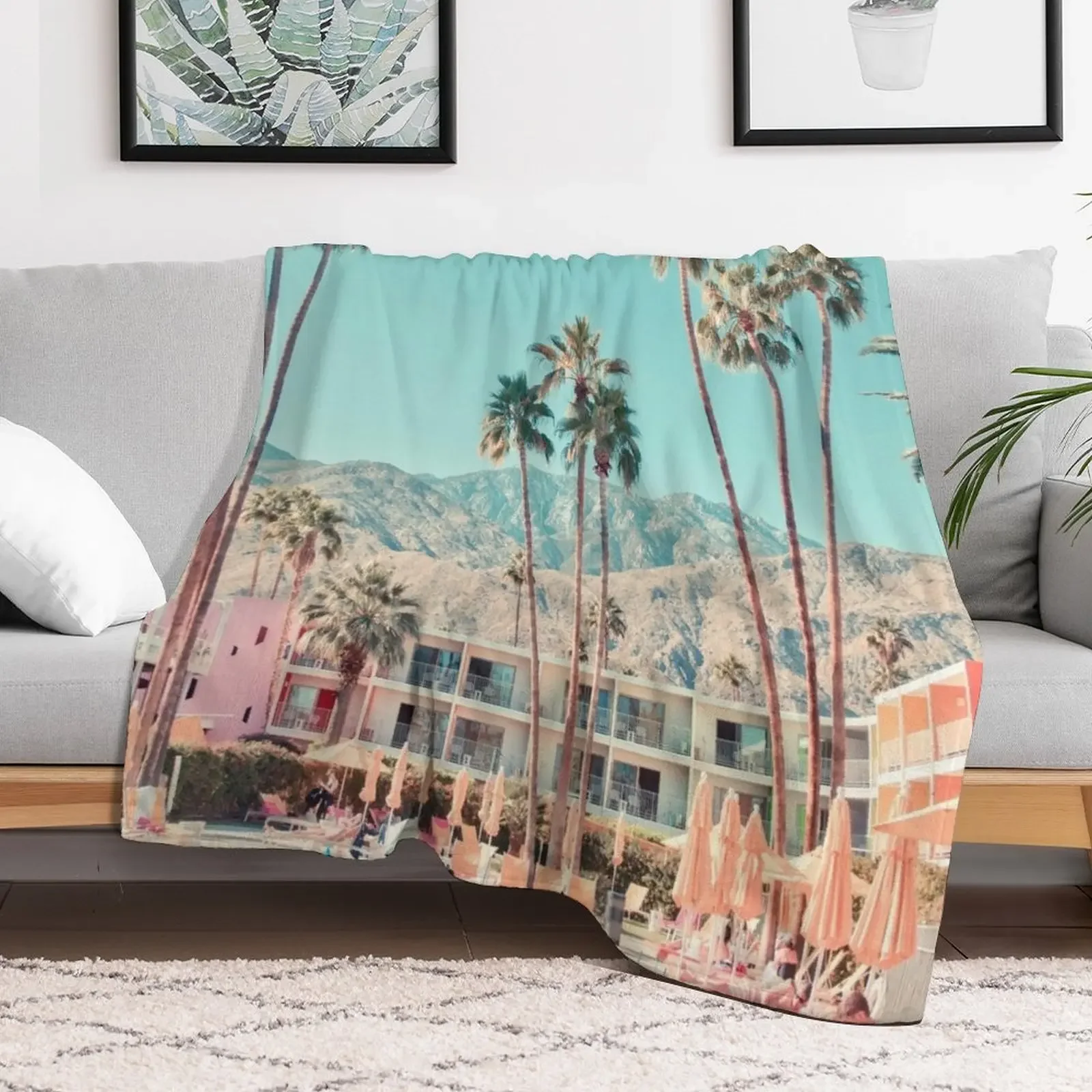 Palm Springs Hotel Saguaro Throw Blanket cosplay anime Single Bed Fashionable Blankets