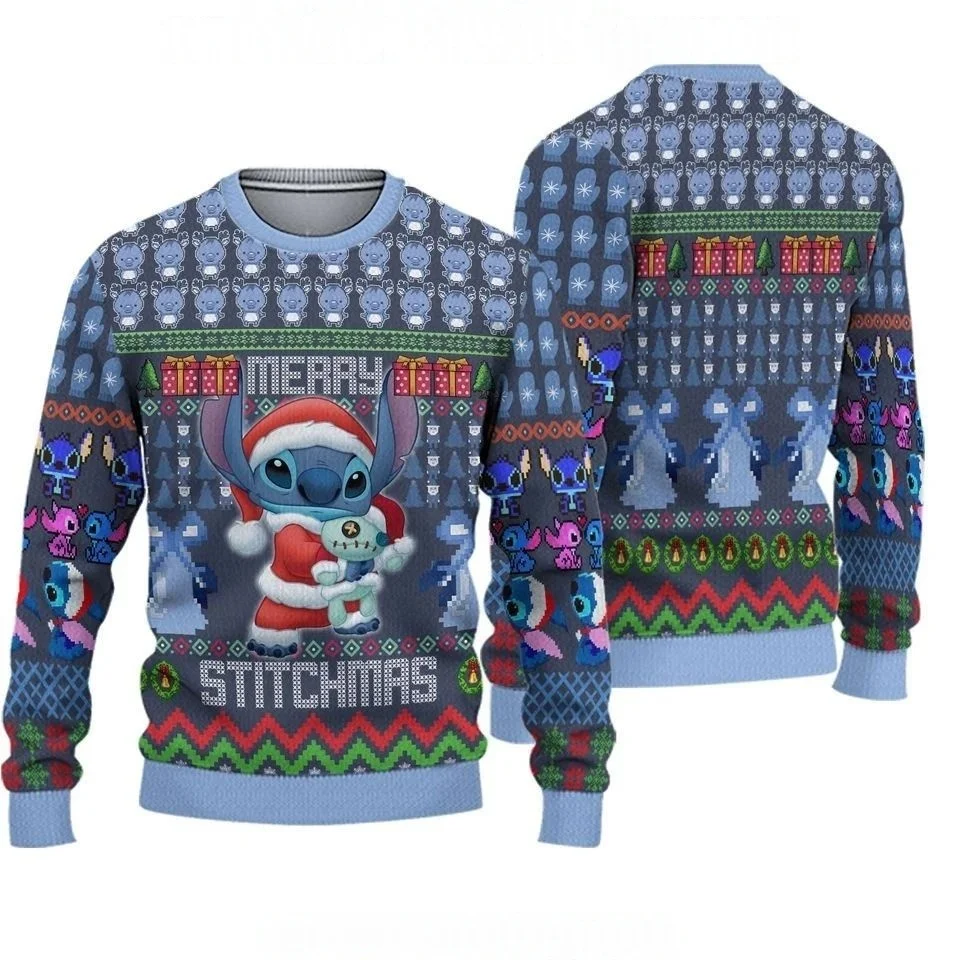 2026 ديزني الرجال عيد الميلاد سترة قبيحة ثلاثية الأبعاد مطبوعة كنزة بمقاس كبير جديد الرجال سترة موضة جديدة الرجال البلوز غرزة مرحبا #2