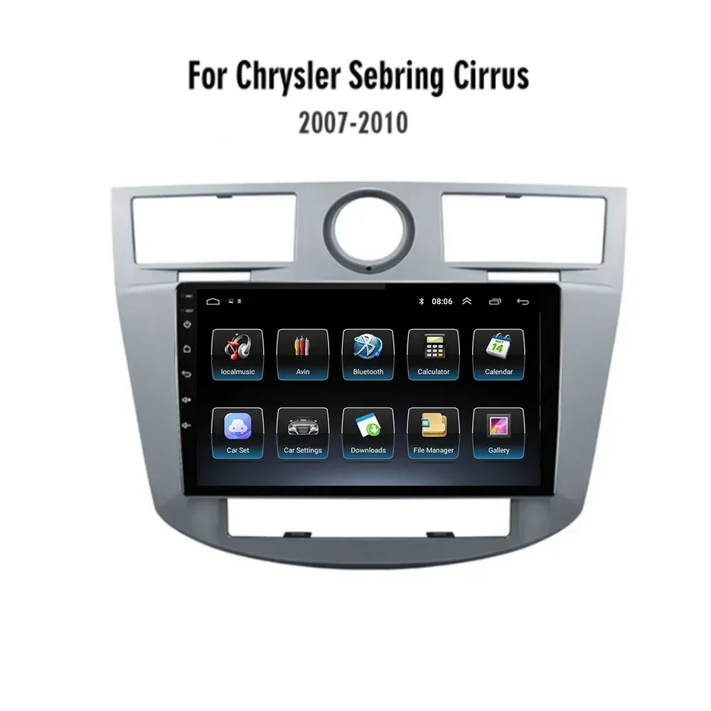 Android 13 2din Car Radio Navigation gps video Multimedia player for Chrysler Sebring Cirrus 2008-2010 rear camera NO DVD