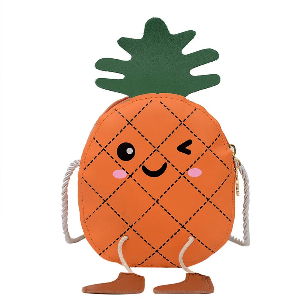 New Kid Creative Zero Wallet Cute Pineapple Bag Girl Crossbody Bag Fashionable Cartoon Shoulder Bag Baby Accessories Zero Wallet