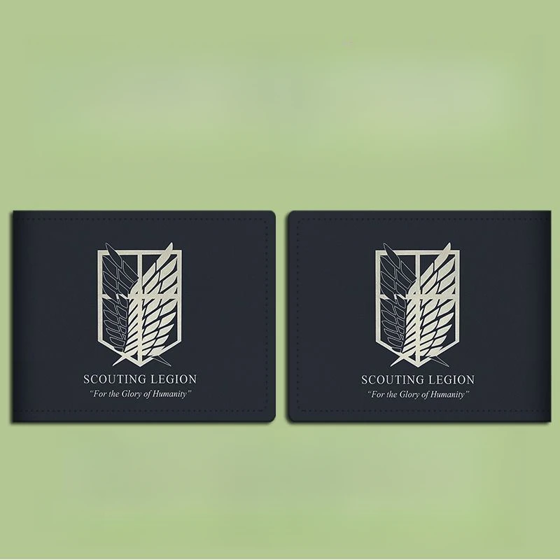 

New 2025 High Quality Neutral Wallet Fun Fashion Foldable Wallet Attack on Titan Print Wallet Pu Leather