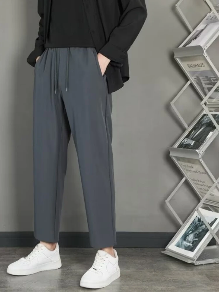 

Брюки мужские из вискозы, повседневные мешковатые штаны-карго, летняя одежда для бега, большие размеры Y2k