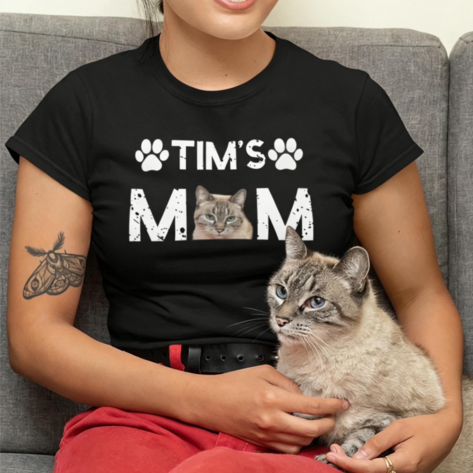 T-shirt pour papa, T-shirt personnalisé pour animal de compagnie, Cadeau, T-shirt personnalisé pour maman et papa de chien avec noms d'animaux, T-shirt pour propriétaire de chien, Amoureux de chiens