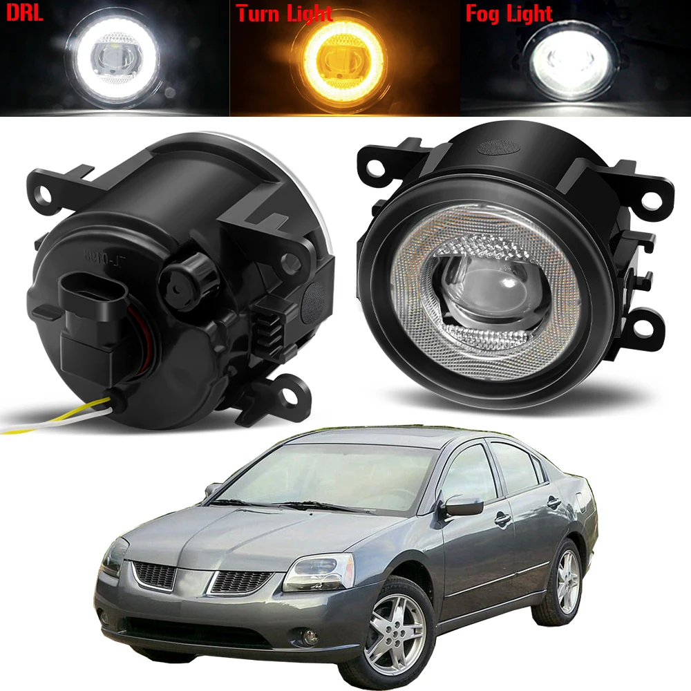 2 X 30W Angel Eye Fog Light Car LED Fog Turn Signal Daytime Running Lamp DRL For Mitsubishi Galant DJ_ ED_ EF_ Saloon 2003-2007