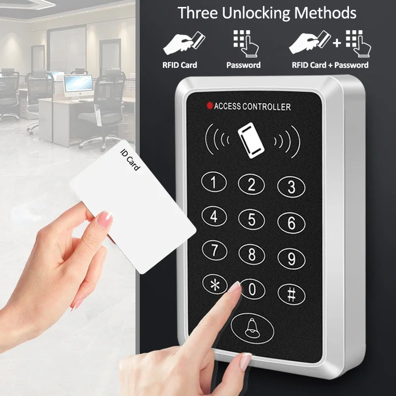 

125KHz RFID Access Control Keypad EM Card Reader Door Access Control System Door Lock Opener Keyboard System