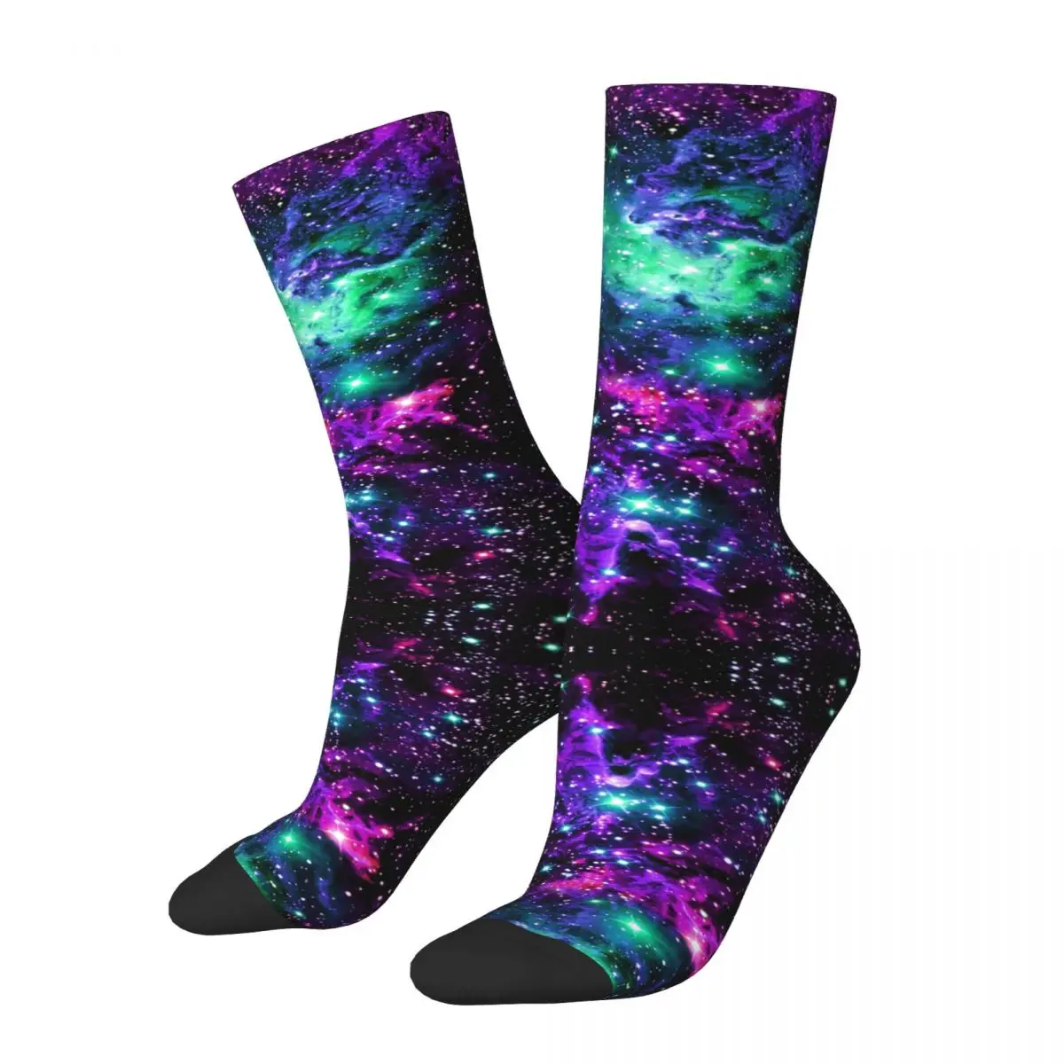 

Fox Fur Nebula Mint Purple Pink Socks Harajuku Stockings All Season Long Socks Accessories for Man's Woman's Christmas Gifts