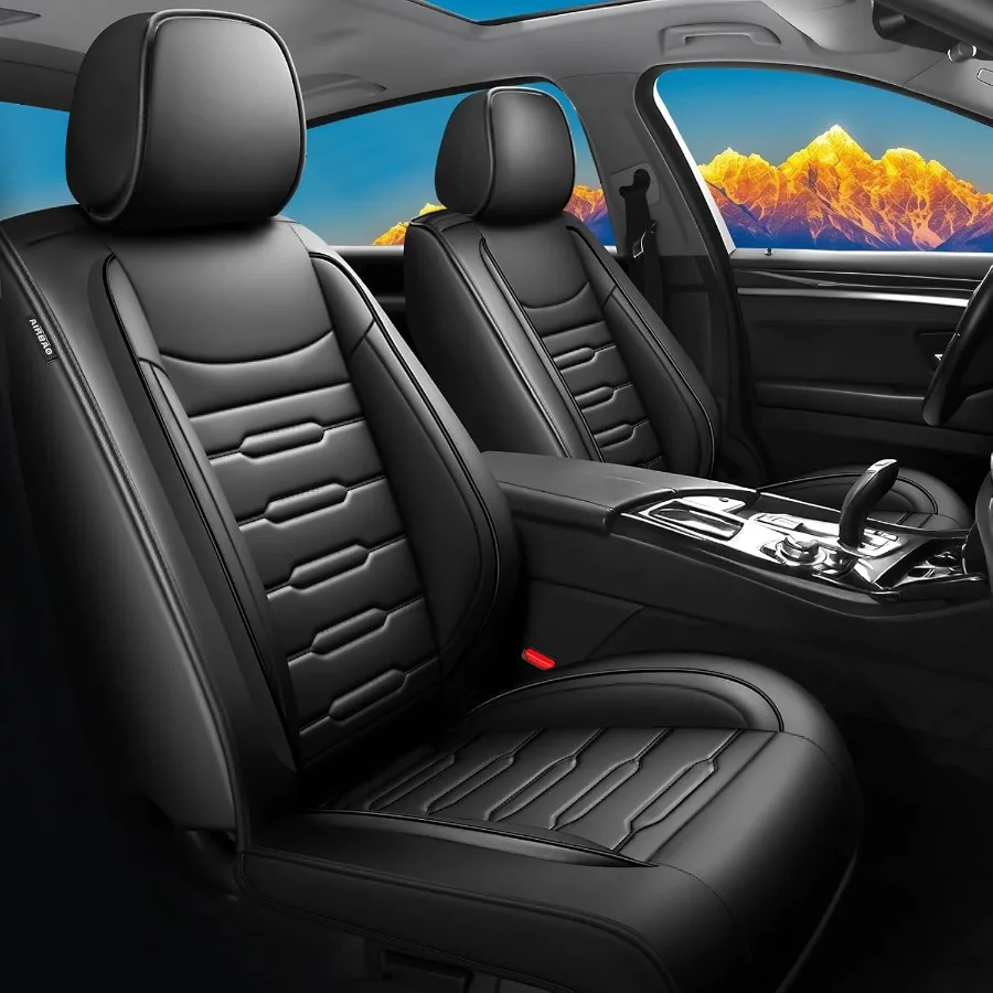 

Fit Compass Car Seat Covers for Jeep Compass 2012-2025 Upgraded Premium Waterproof and Breathable Leather Airbag Compatible AllW