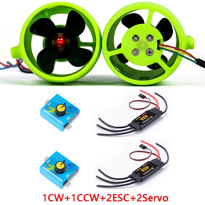 Onderwater 2KG 4-Blade CW/CCW Boegschroef Motor Borstelloze 40A ESC Tester combo/Radio Systeem Zender DS600 Voor RC Boot Jet Boot