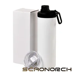 Stainless Steel Blank Space Sublimation Straight Flasks Portable Water Bottle With Cap Coffee Cup Mug Vacuum Insulated Thermos