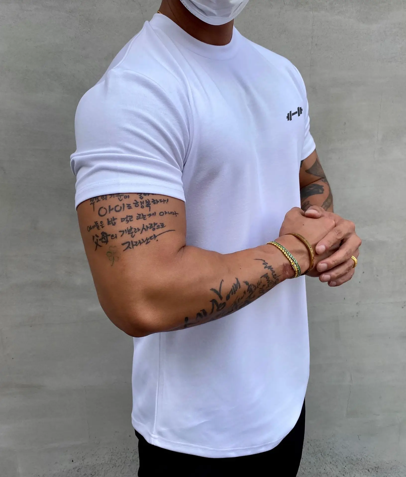 High Quality 95 Cotton 5 Spandex Sports Tee Quick Dry Breathable Training Custom Print Logo For Oversized Gym Men T Shirt