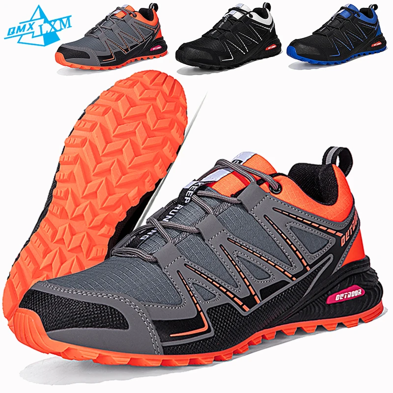 

2025 походная обувь, мужская нескользящая износостойкая уличная походная спортивная обувь, большой размер 47 # Охотничьи кроссовки для бега на шнуровке