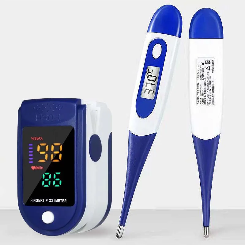 Thermometer Electronic Soft Head Oral Armpit Temperature Measurement Household Adults Children Pulse Oximeter Finger Clip Pulse