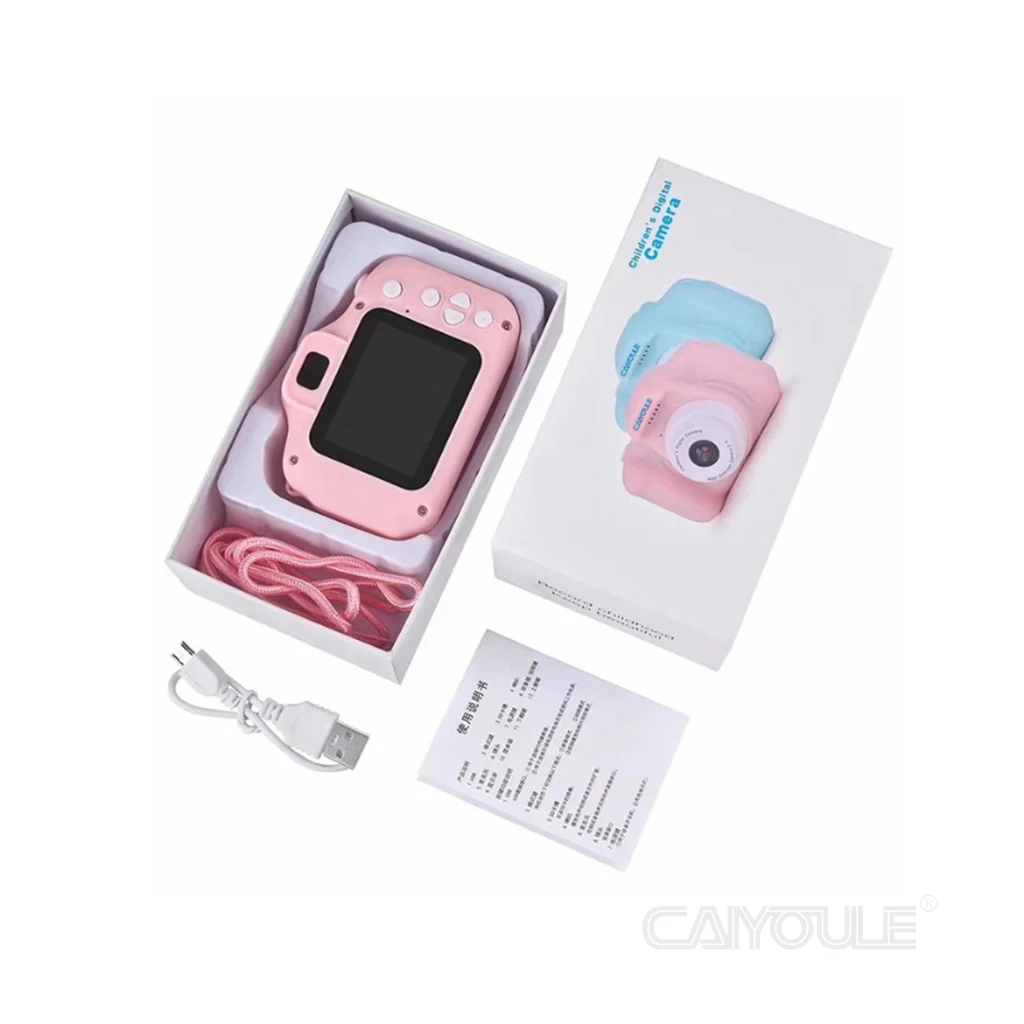 CAIUL Mini การ์ตูนกล้อง2นิ้วหน้าจอ HD การศึกษาของเล่นเด็กแบบพกพากล้องดิจิตอล SLR กล้องกล้องสำหรับเด็ก