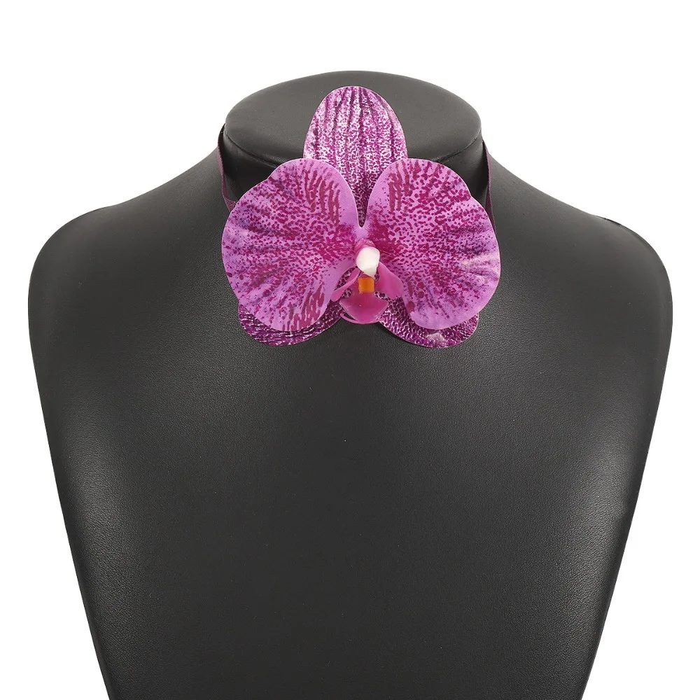 

Minority Design Butterfly Orchid Earrings Jewelry Accessories Tassel Flower Choker Alloy Korean Style Ribbon Necklace Wedding