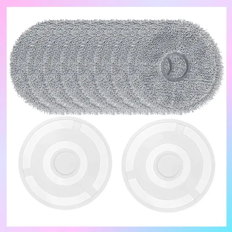 ABRG-support pour tissu de vadrouille + tampon de vadrouille lavable de remplacement gris et blanc pour aspirateur Robot XIAOMI MIJIA M30 PRO / C107