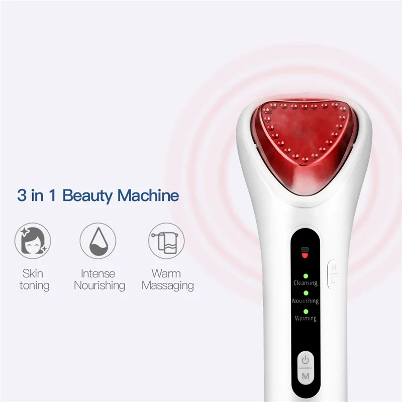 

Ultrasonic Heating Essence Introduction Instrument for Cleansing and Rejuvenating Skin Electric Vibration Facial Massager