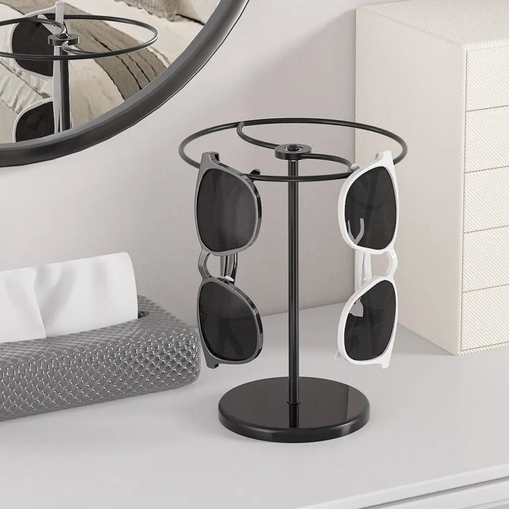 Luxury Rotatable Desktop Eyeglasses Rack Detachable Minimalist Storage Rack Sunglasses Organizer