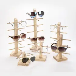 Multi Layers Wood Sunglass Display Racks Shelf Eyeglasses Show Stand Jewelry Holder For Multi Pairs Glasses Showcase Women