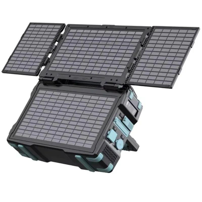 2026 New 300W Solar Generator Kit, 284Wh Portable Battery with Solar Panel, MPPT US EU Plug for Camping Emergency Use