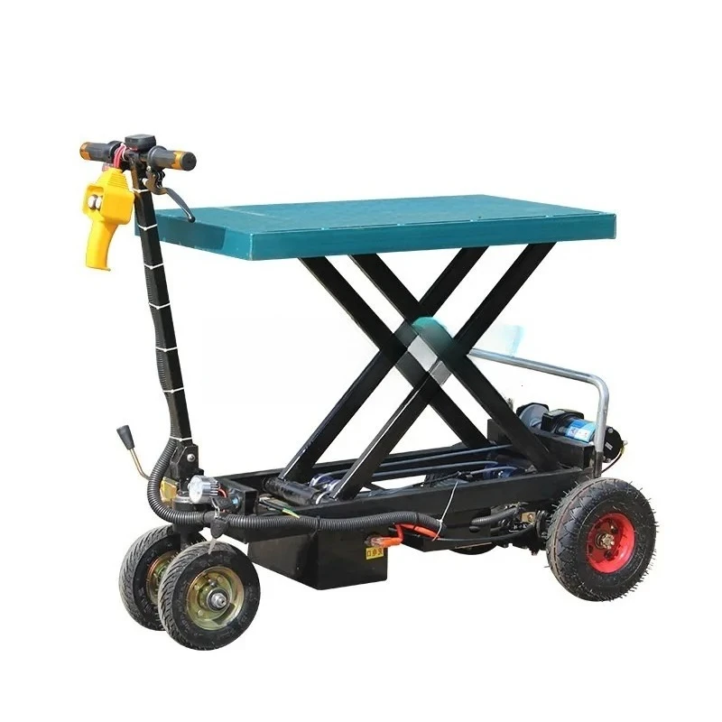 Electric Flatbed  Truck Lift Transport Truck Pull Goods Agricultural 4-Wheel  Extended Folding Orchard  Greenhouse Storage Truck