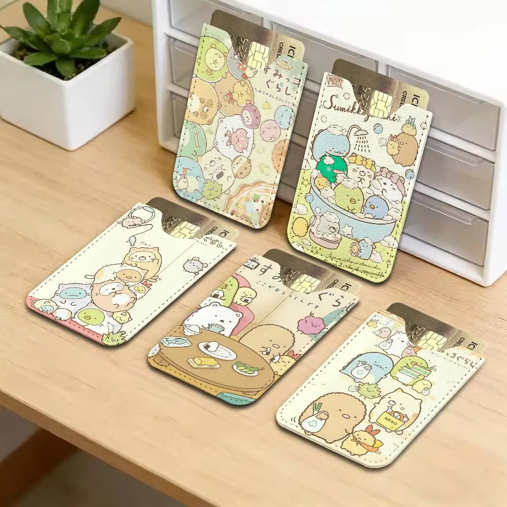 Japan Anime Sumikko Gurashi PU-Leder Kartenhalter Ultra Slim Kredit- und Ausweiskartenorganizer Leichter Visitenkartenhalter
