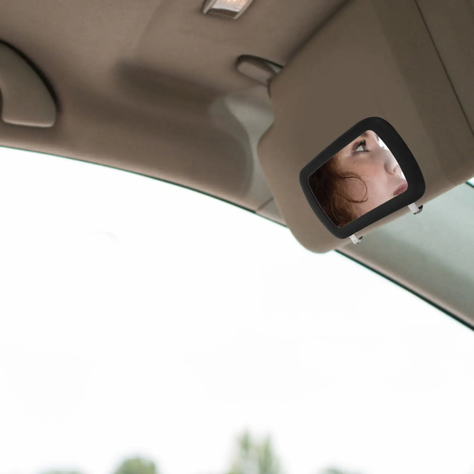 

Car Sun Visor Vanity Mirror High Definition Glass Clip on Adjustable Angle Anti Glare Makeup Mirror for Vehicle