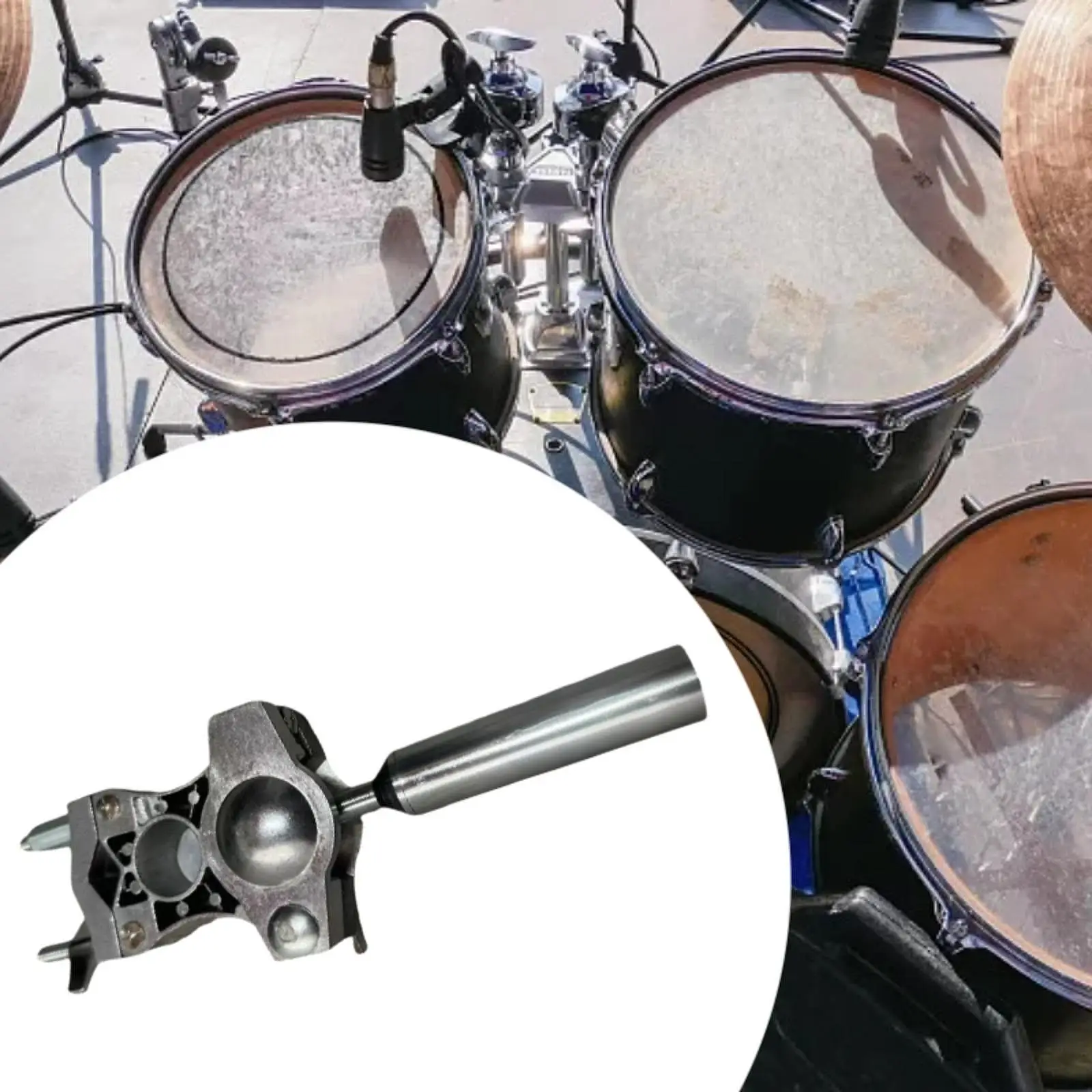 Tom Drum Holder, Drum Accessories Adjustable Mount Bracket Drum Parts Percussion Stand for Stage Performance Drum Set Party